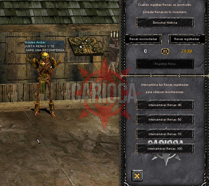 Tabla de recompensas de Renas